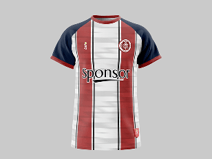 Classic striped football shirt template