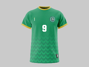 Gradient football shirt template