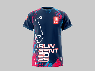 Blue digital pattern running shirt template