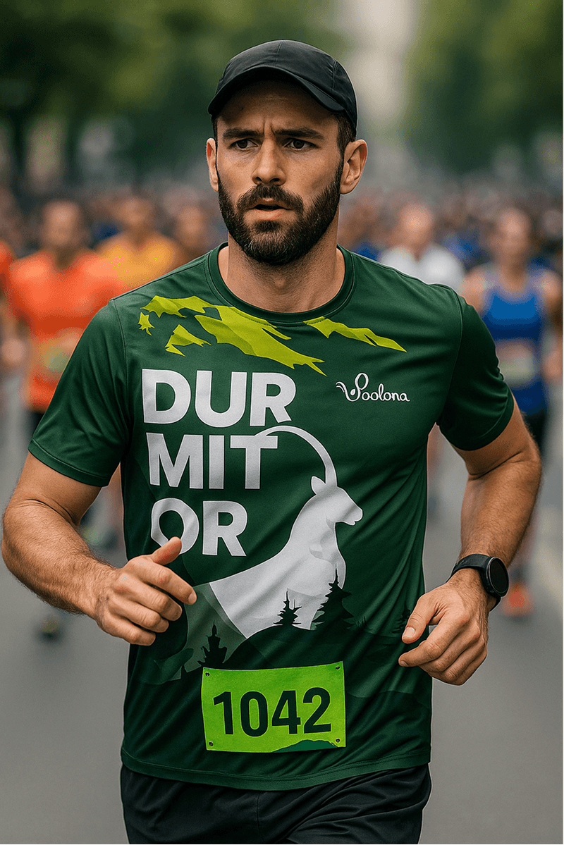 Professional runner wearing Belo Sport gear